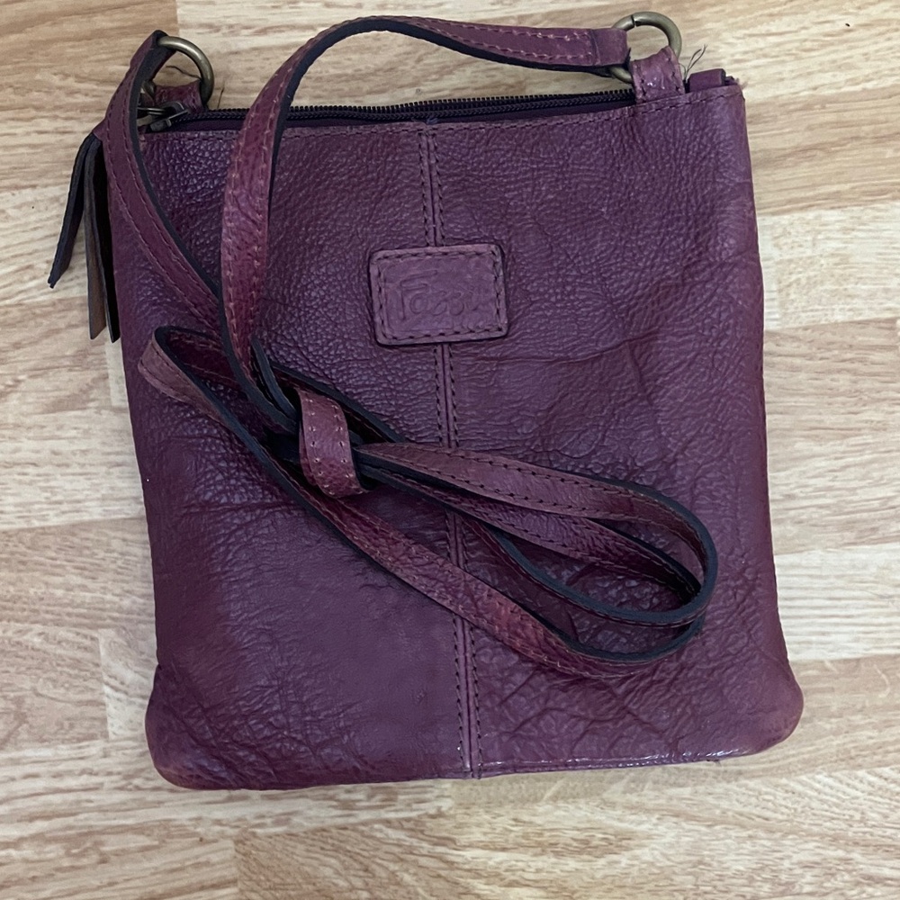 Fossil Crossbody Bag - Rich Burgundy